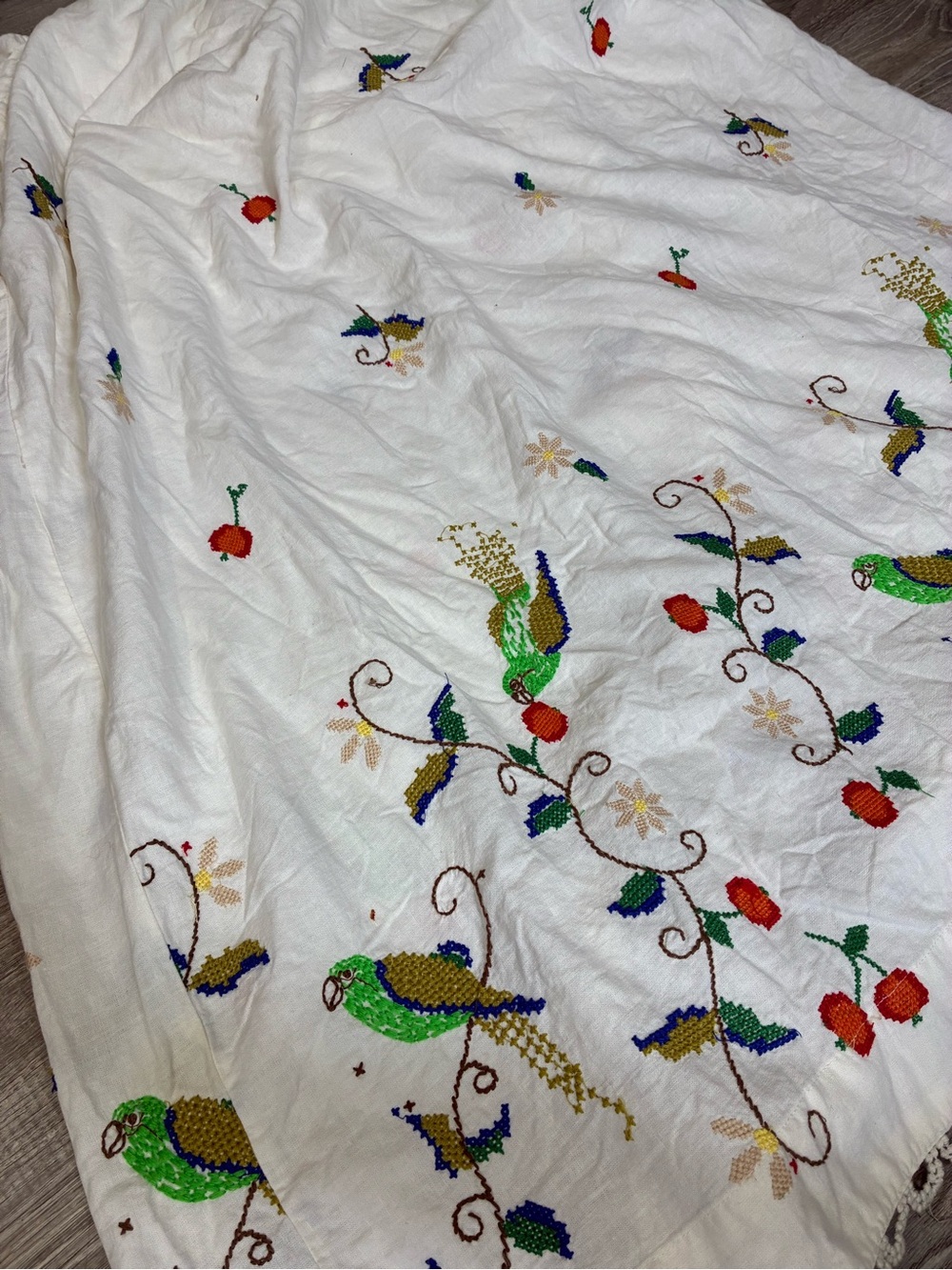 FARM Rio White Embroidered Maxi Skirt with Multicolor Floral Accents - Picture 6 of 6